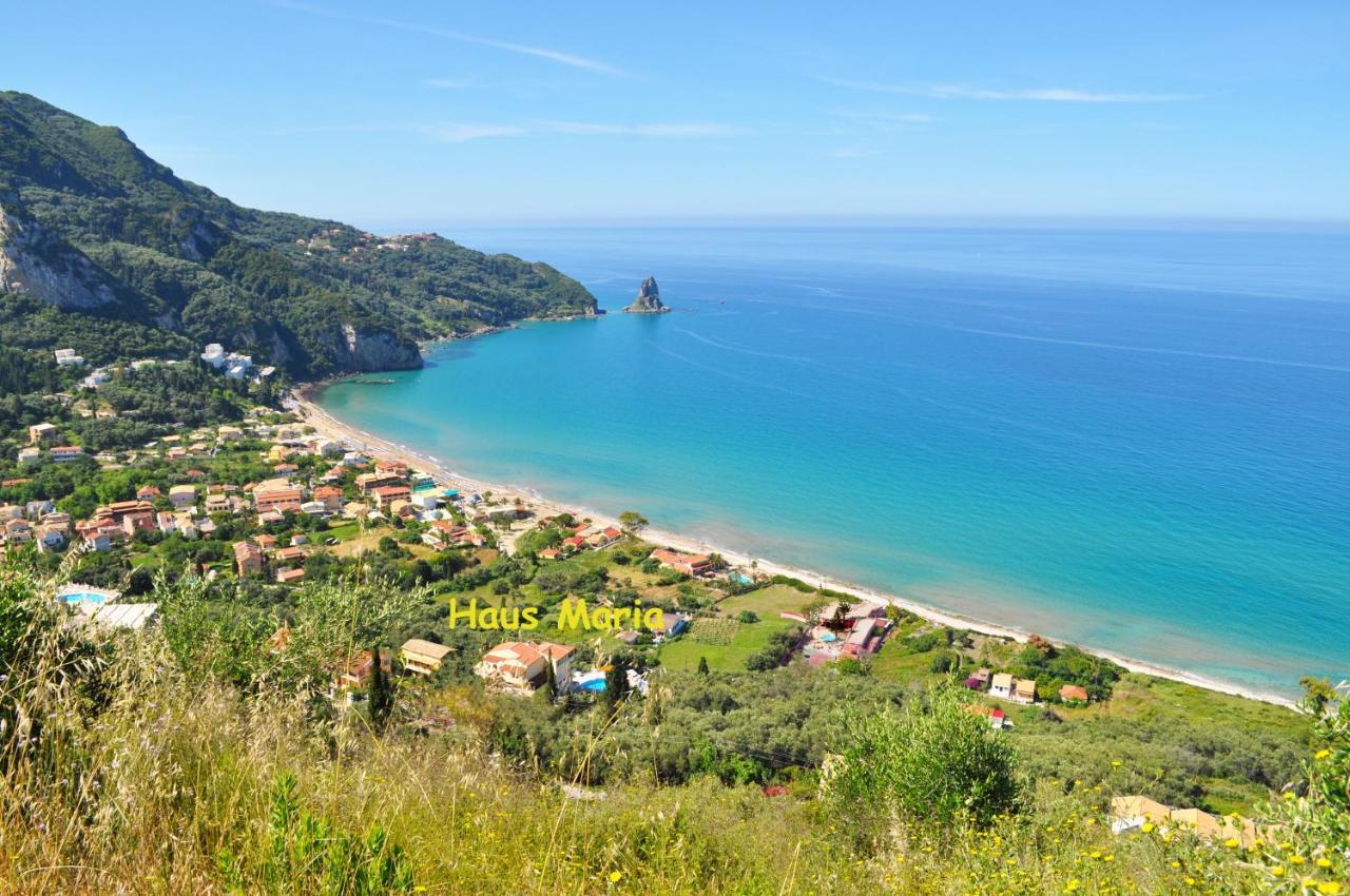 Holiday Apartments Maria With Pool And Panorama View - Agios Gordios Beach Exterior photo