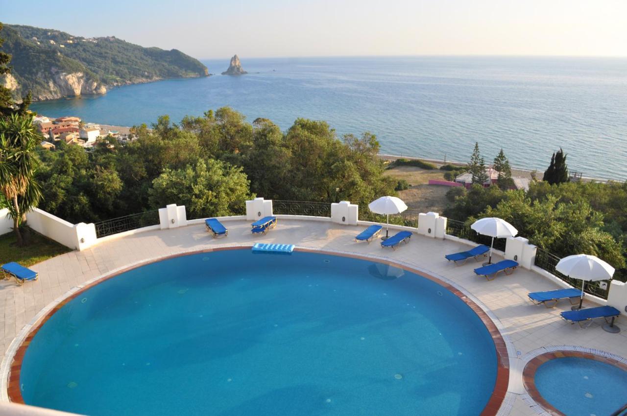 Holiday Apartments Maria With Pool And Panorama View - Agios Gordios Beach Exterior photo